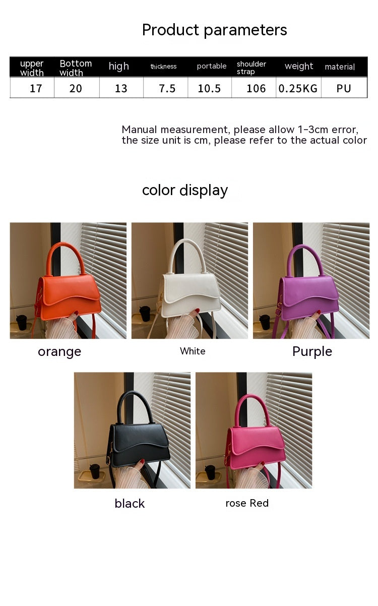 Fashion Messenger Bag Simple Solid Color Tote myETYN