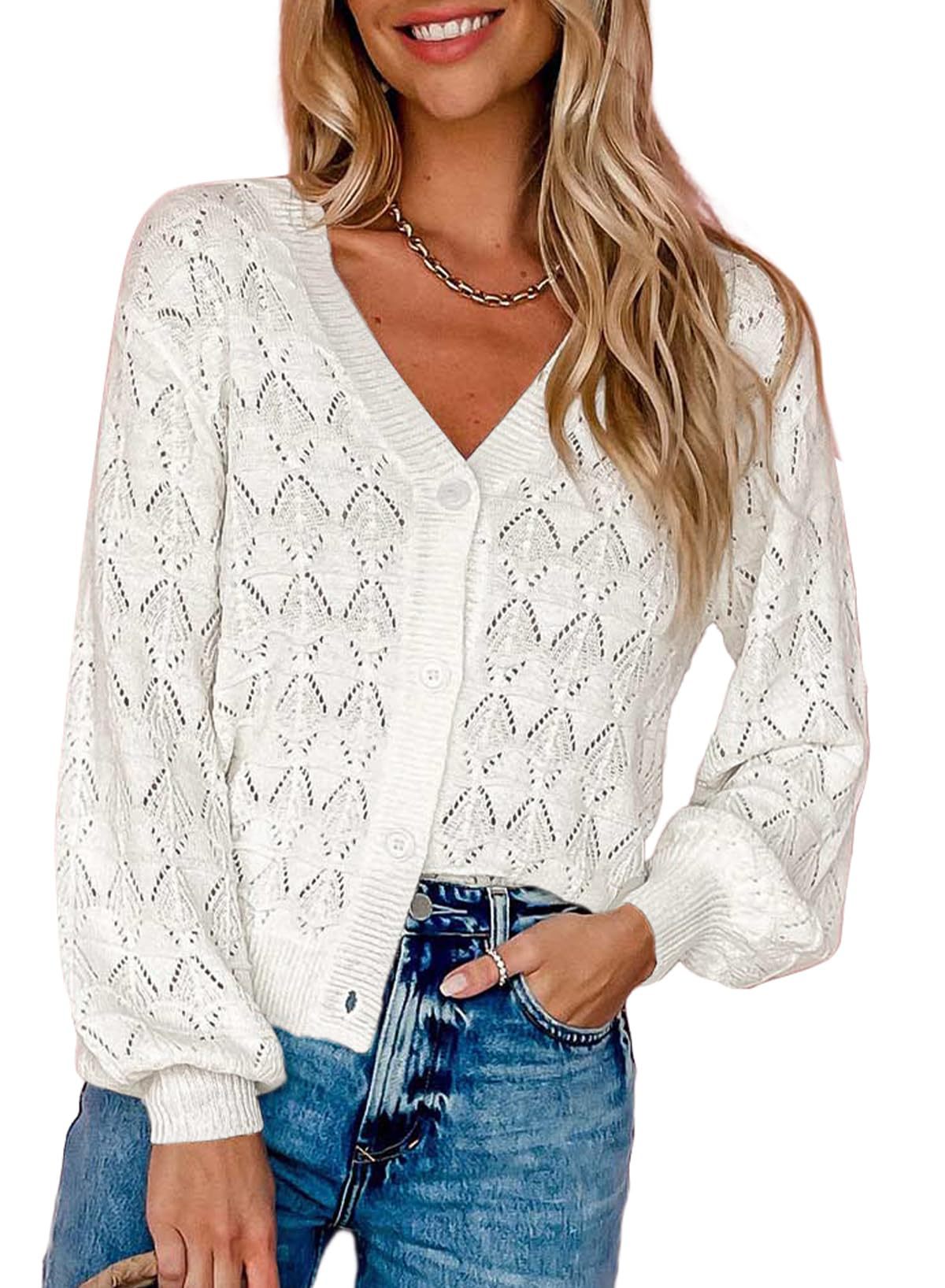 Fashion Short Cardigan Knitted Sweaters Women Autumn And Winter Long Sleeve Front-open V-neck Button-down Tops Clothes myETYN