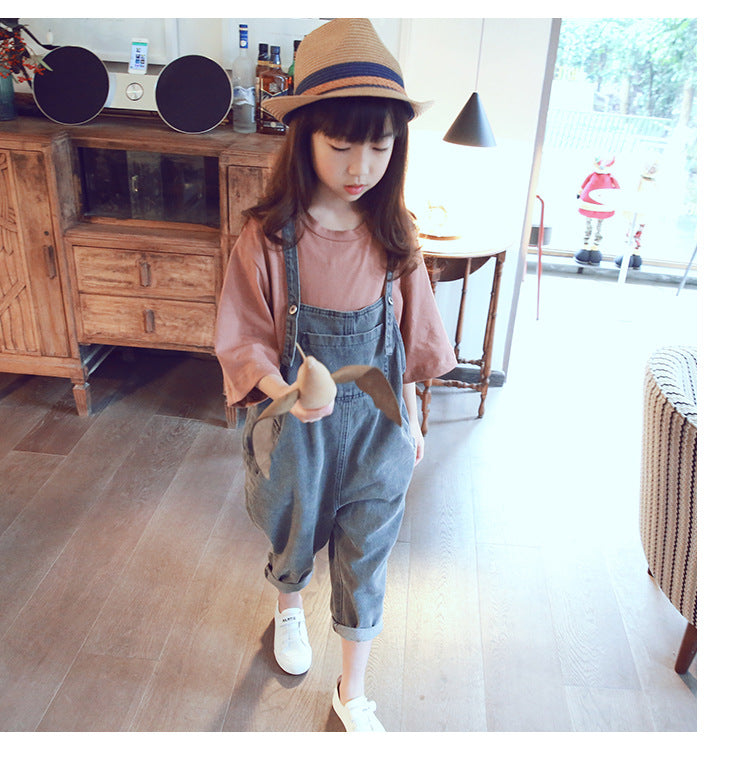 Fashion Simple Children's Casual Harem Overalls myETYN