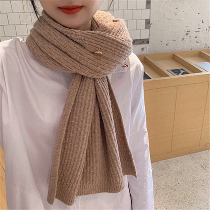 Fashionable And Warm Versatile Knitted Scarf For Women's Shawl myETYN