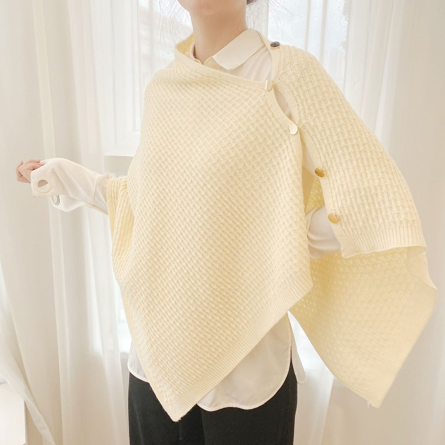 Fashionable And Warm Versatile Knitted Scarf For Women's Shawl myETYN