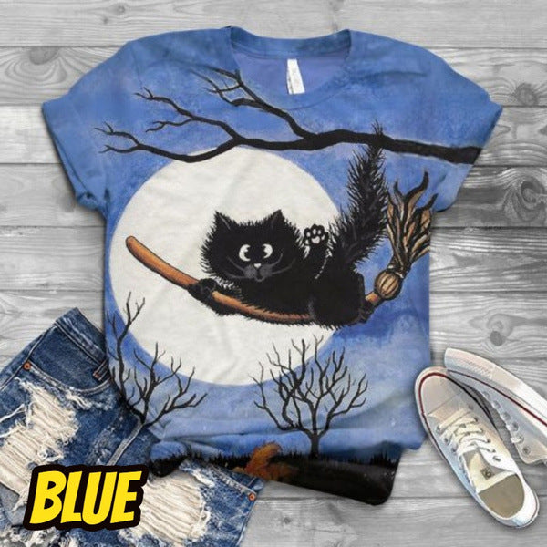 Fashionable Halloween Print T-Shirt for Women myETYN