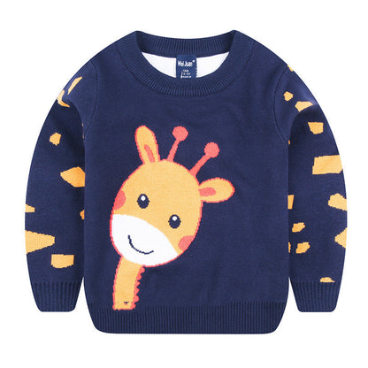 Fawn jacquard sweater for boys and girls myETYN