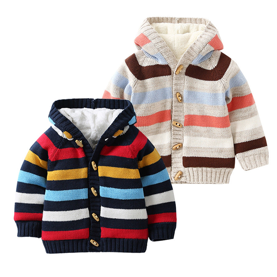 Fleece Thick Children's Cotton Sweater Jacket myETYN