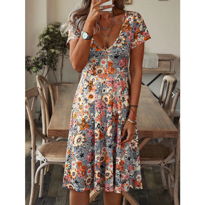 Floral Loose Fitting Casual Dress For Women myETYN