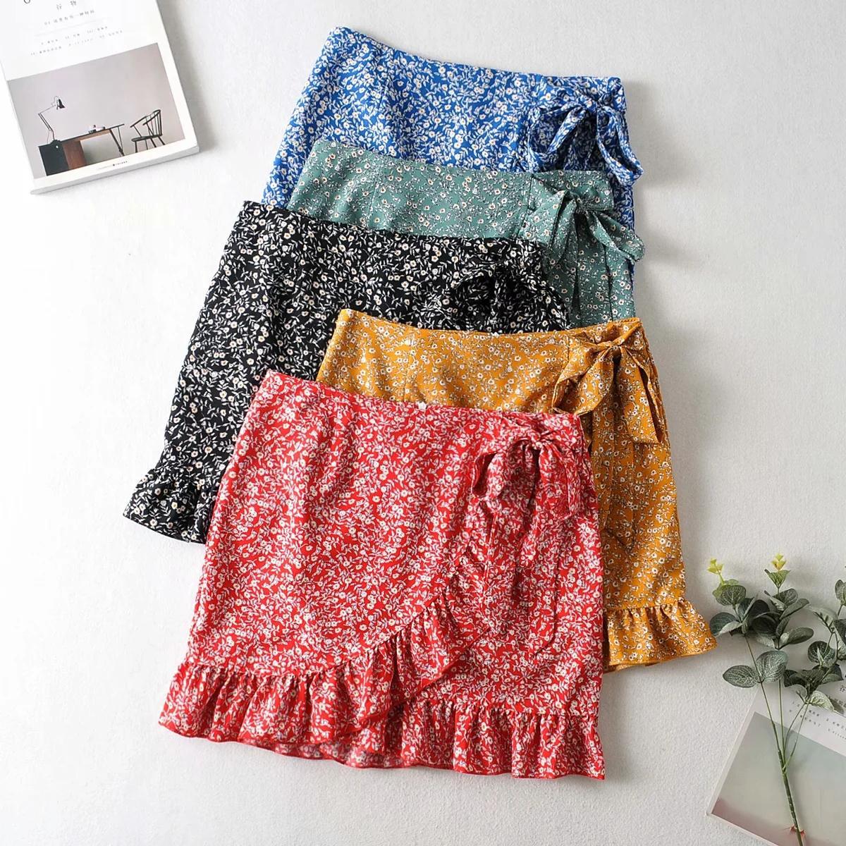 French Waist Lace Printed Skirt Skirt Women myETYN