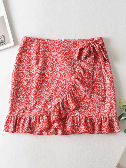 French Waist Lace Printed Skirt Skirt Women myETYN