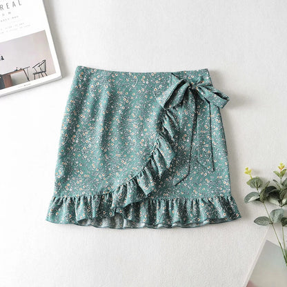 French Waist Lace Printed Skirt Skirt Women myETYN