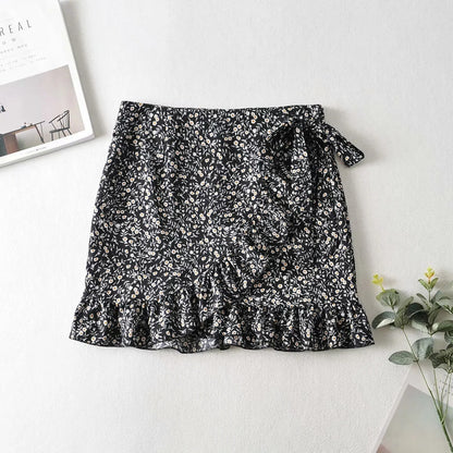 French Waist Lace Printed Skirt Skirt Women myETYN