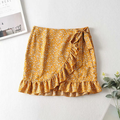 French Waist Lace Printed Skirt Skirt Women myETYN