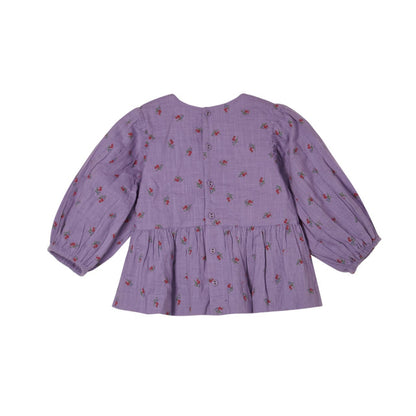 Girl's Purple Baby Doll Shirt Handmade myETYN