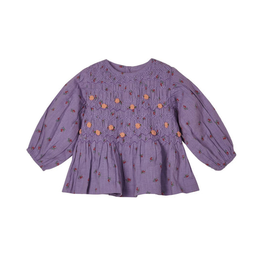 Girl's Purple Baby Doll Shirt Handmade myETYN
