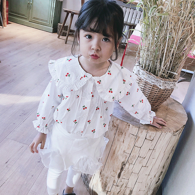 Girls Floral Long Sleeve Shirt myETYN