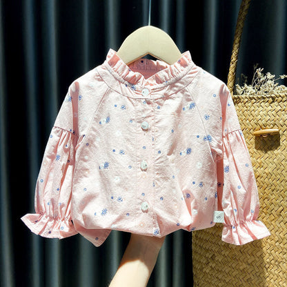 Girls Shirts Autumn Baby Print Long-sleeved Blouse Doll Shirts Spring and Autumn Clothes Baby Girls Blouse Girl Tops myETYN