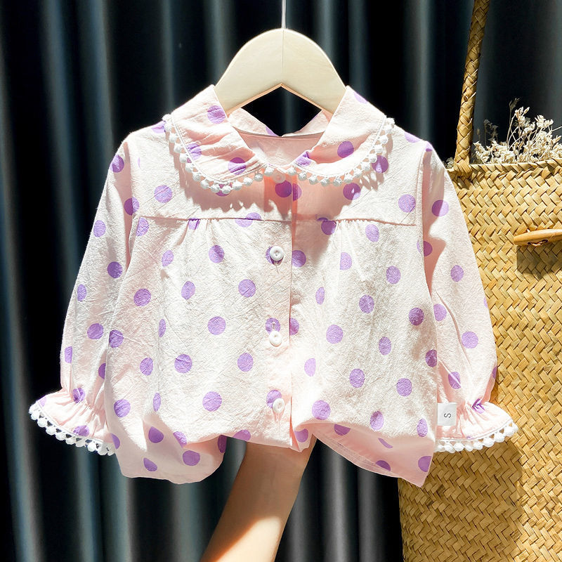 Girls Shirts Autumn Baby Print Long-sleeved Blouse Doll Shirts Spring and Autumn Clothes Baby Girls Blouse Girl Tops myETYN