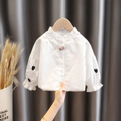 Girls Shirts Autumn Baby Print Long-sleeved Blouse Doll Shirts Spring and Autumn Clothes Baby Girls Blouse Girl Tops myETYN