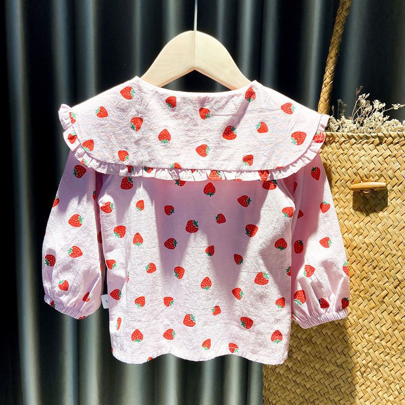 Girls Shirts Autumn Baby Print Long-sleeved Blouse Doll Shirts Spring and Autumn Clothes Baby Girls Blouse Girl Tops myETYN