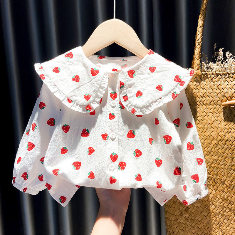 Girls Shirts Autumn Baby Print Long-sleeved Blouse Doll Shirts Spring and Autumn Clothes Baby Girls Blouse Girl Tops myETYN