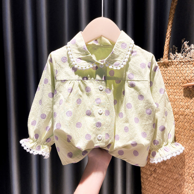 Girls Shirts Autumn Baby Print Long-sleeved Blouse Doll Shirts Spring and Autumn Clothes Baby Girls Blouse Girl Tops myETYN