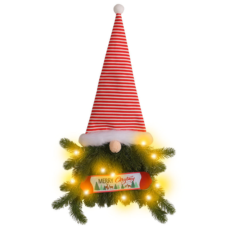 Glowing Christmas Wreath Upside Down Tree Stripes A Tall Hat myETYN