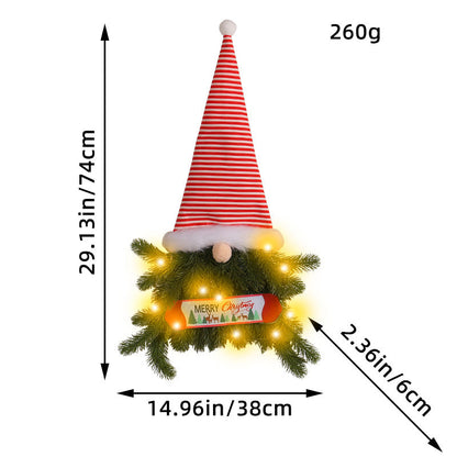 Glowing Christmas Wreath Upside Down Tree Stripes A Tall Hat myETYN