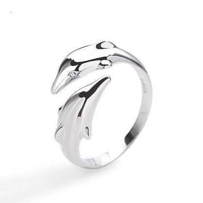 Romantic Love Hug Hand Rings Creative Love Forever Open Finger Rings Adjustable Exquisite Jewelry Ring For Women Party Gift