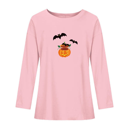 Halloween Bat Printed Crew Neck Top myETYN