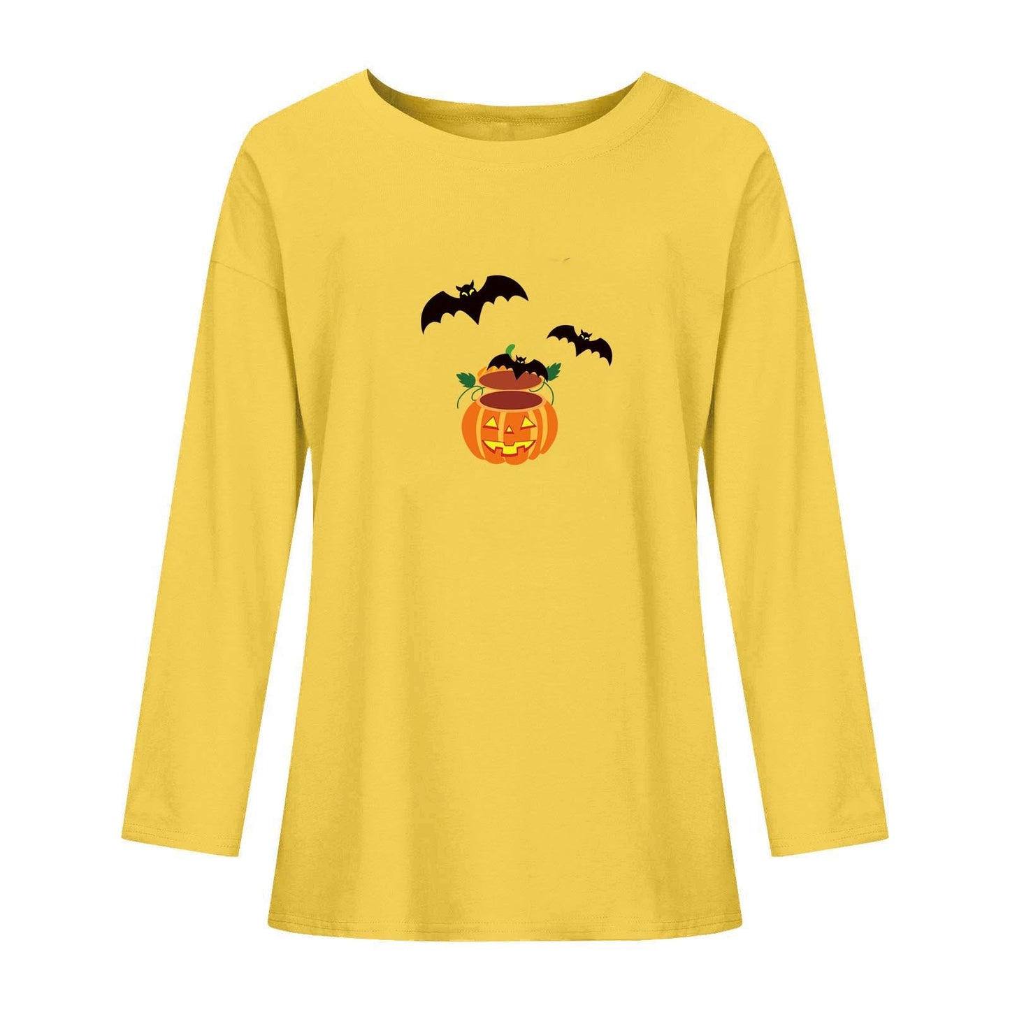 Halloween Bat Printed Crew Neck Top myETYN