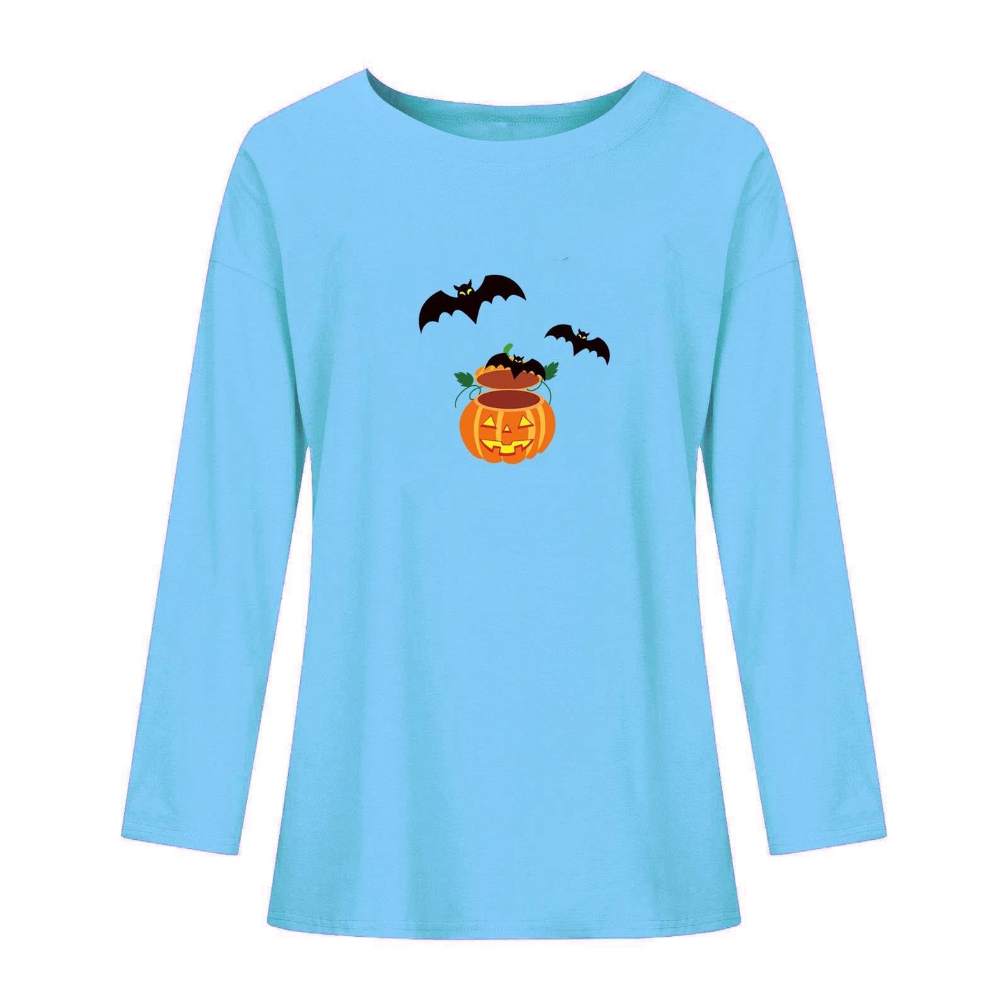 Halloween Bat Printed Crew Neck Top myETYN