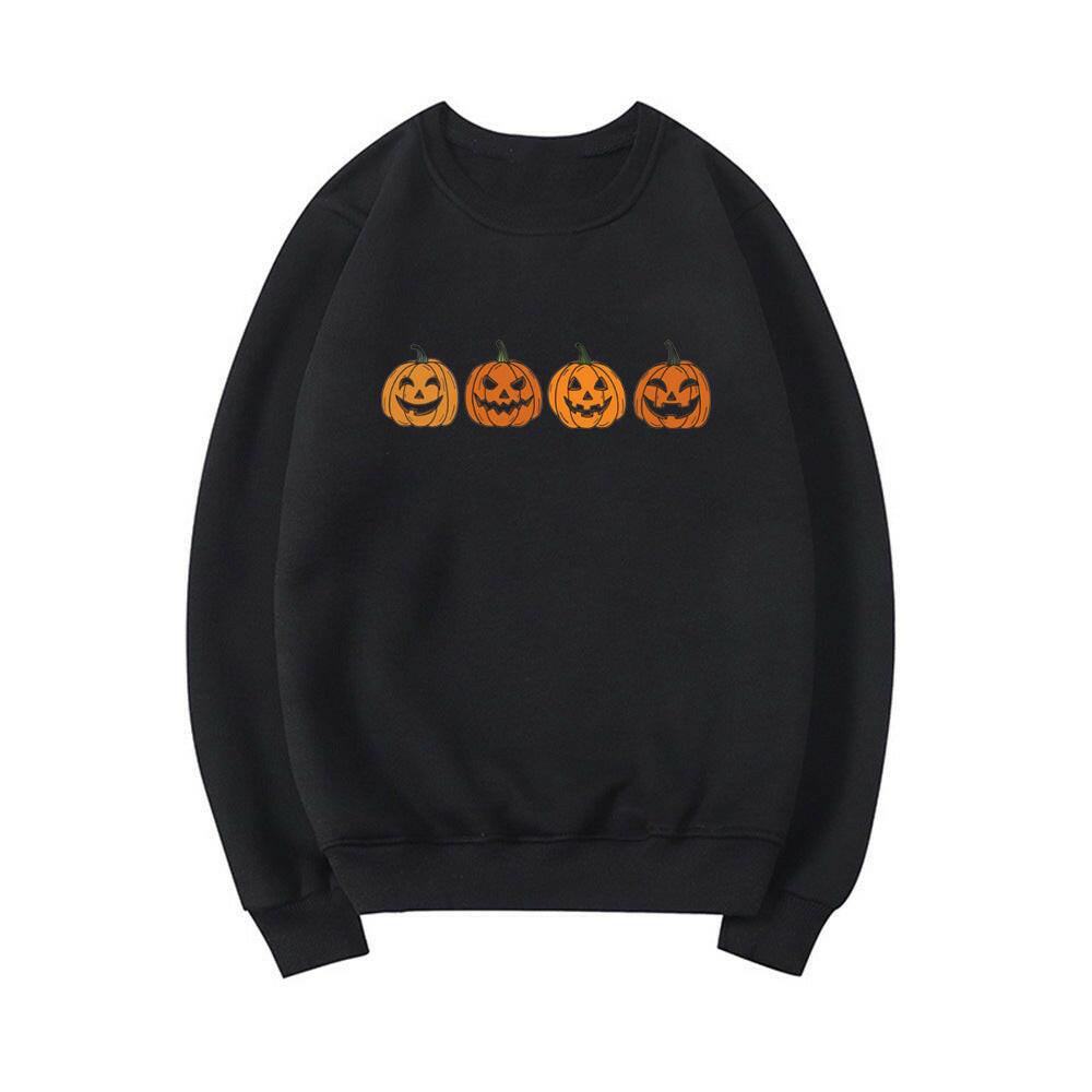 Halloween Evil Pumpkin Head Sweater Funny Printed Fashion Party Hoodie myETYN
