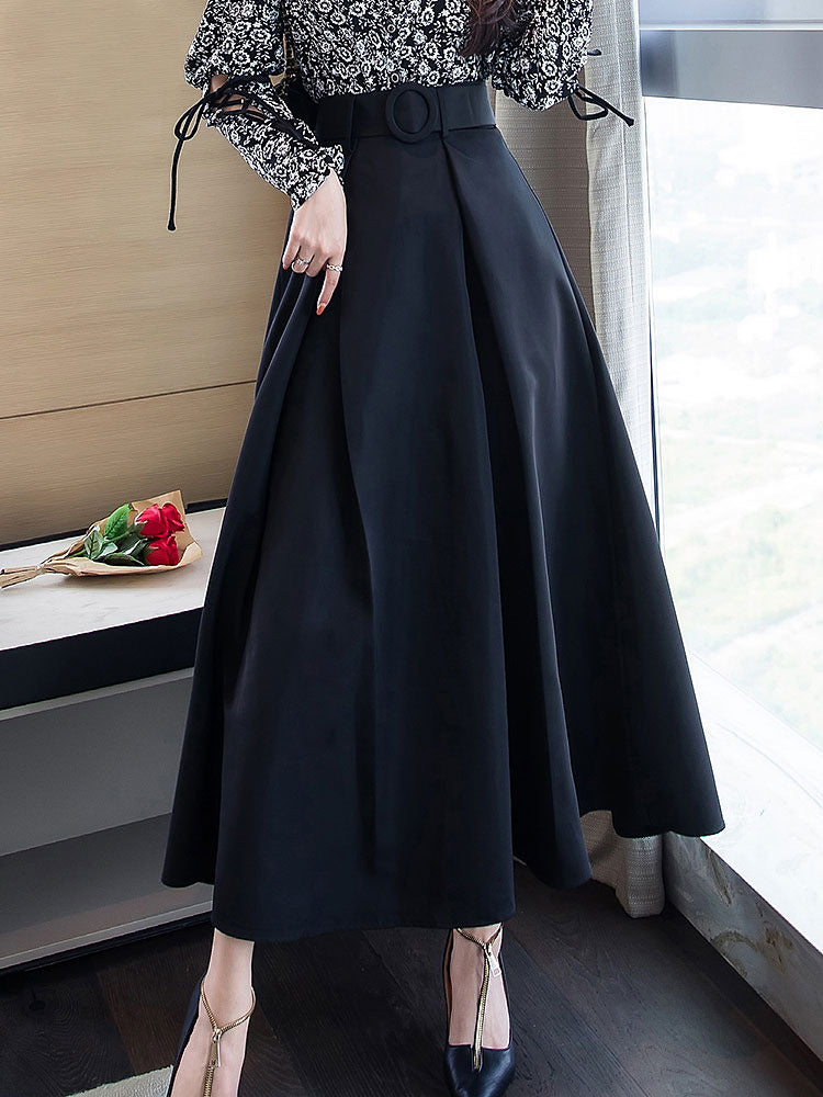 High Waisted Retro Hepburn Style With Thin And Large Wwing Umbrella Skirt myETYN