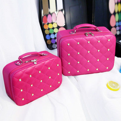 High-end Cosmetic Case With Diamond Cosmetic Bag PU Portable myETYN