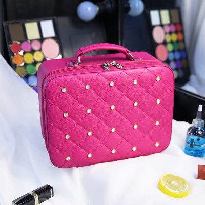 High-end Cosmetic Case With Diamond Cosmetic Bag PU Portable myETYN