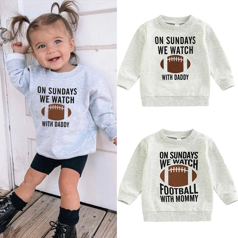 Kids Rugby Letters Print Pullover Long Sleeve Sweatshirt myETYN