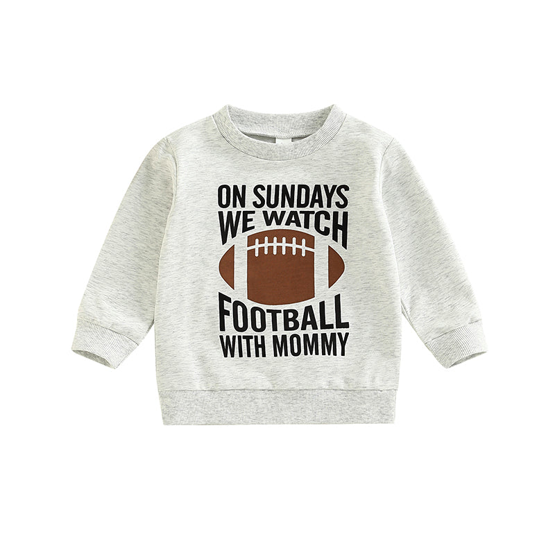 Kids Rugby Letters Print Pullover Long Sleeve Sweatshirt myETYN