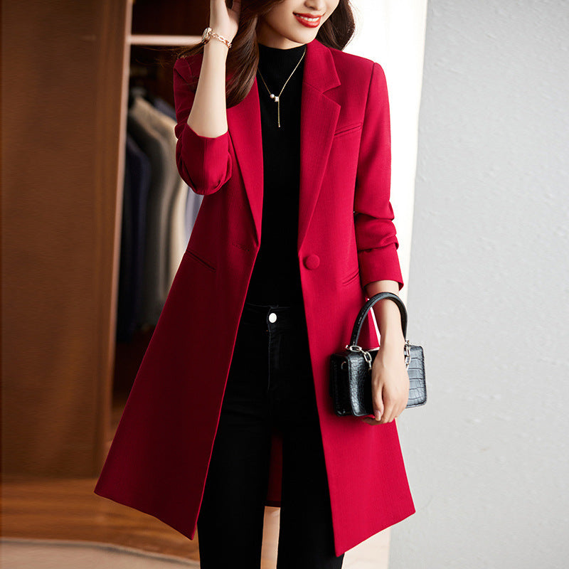 Korean-Inspired Women's Formal Commuting Windbreaker Suit myETYN