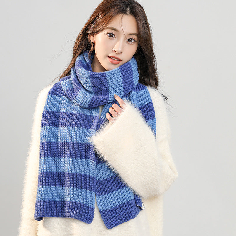 Korean Version Of The Autumn And Winter Knitted Scarf Female Cute myETYN