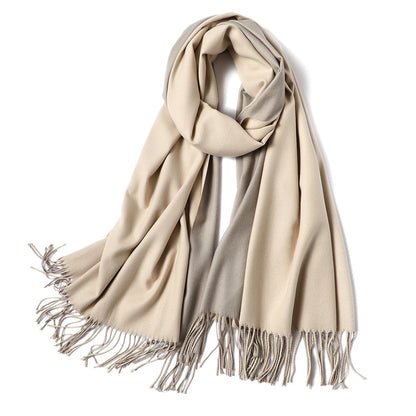 Korean double-sided faux cashmere shawl myETYN