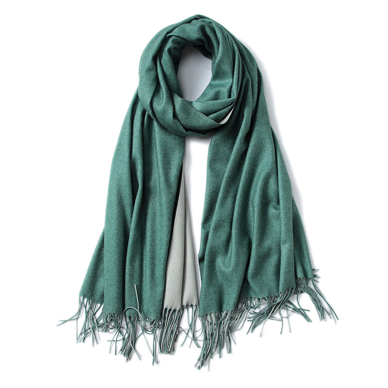 Korean double-sided faux cashmere shawl myETYN