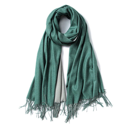 Korean double-sided faux cashmere shawl myETYN