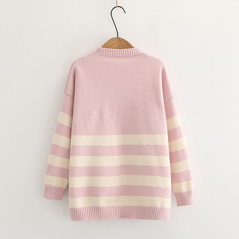 Korean style loose long-sleeved pullover myETYN