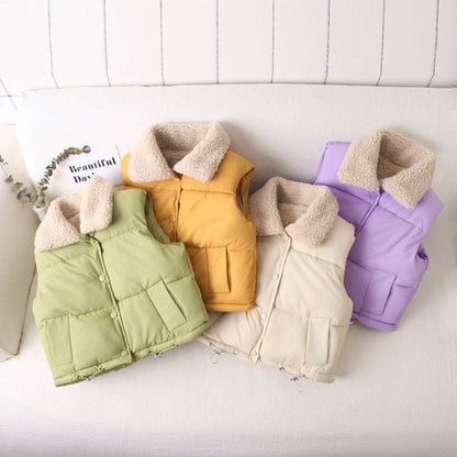 Lambskin Children's Padded Vest Jacket myETYN