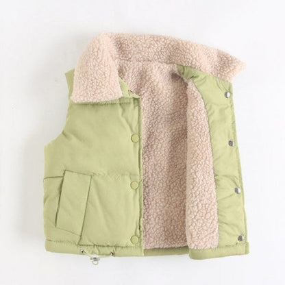 Lambskin Children's Padded Vest Jacket myETYN