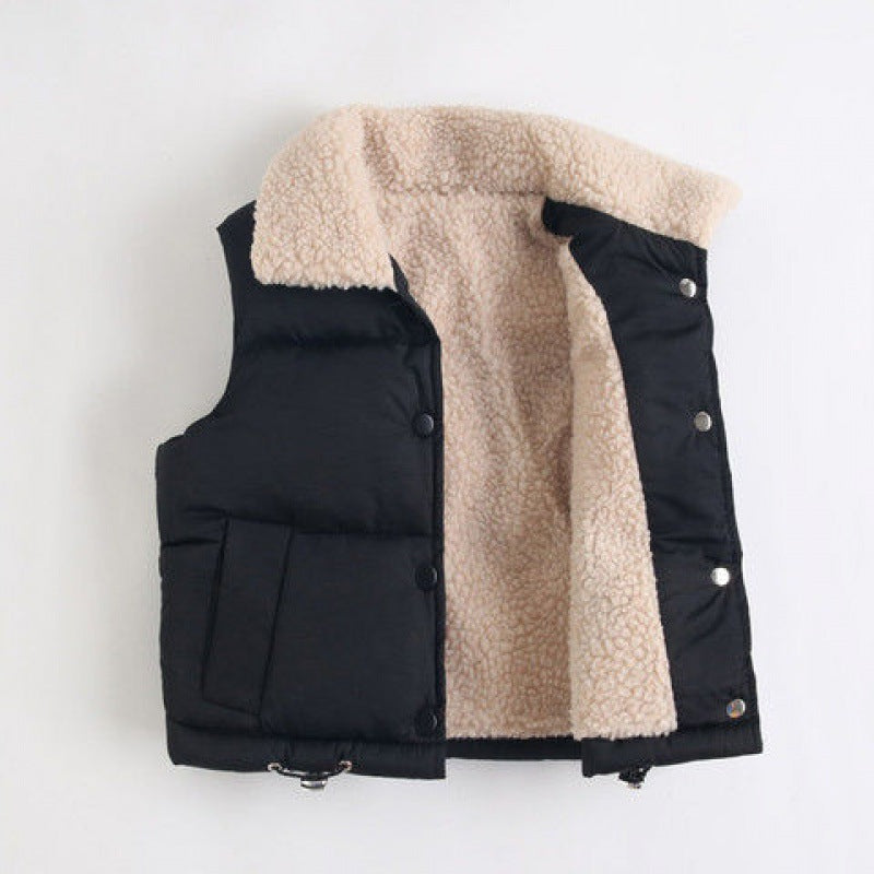 Lambskin Children's Padded Vest Jacket myETYN