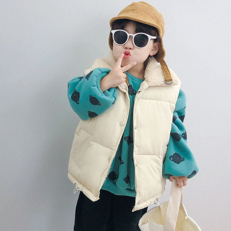 Lambskin Children's Padded Vest Jacket myETYN