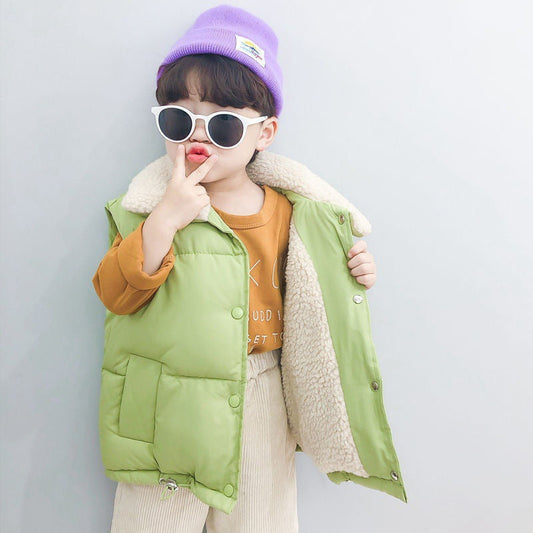 Lambskin Children's Padded Vest Jacket myETYN