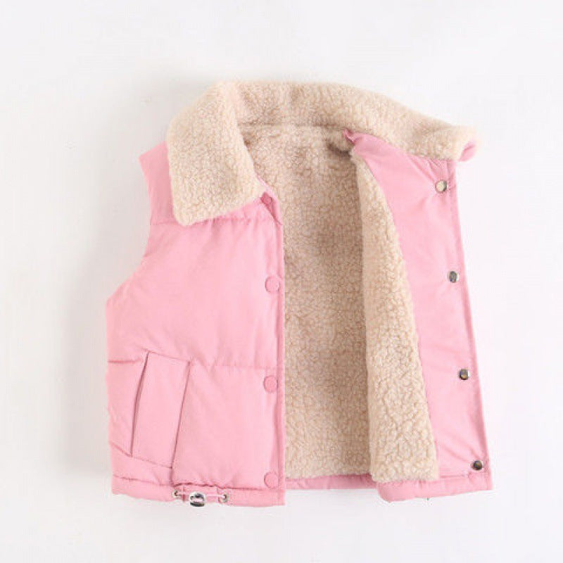 Lambskin Children's Padded Vest Jacket myETYN