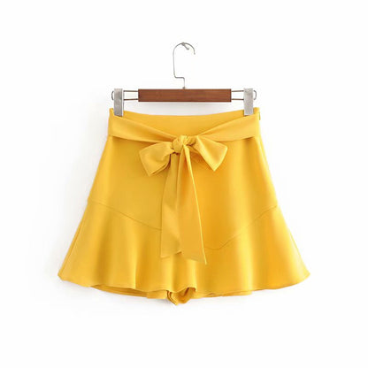 Layered decorative casual shorts skirt myETYN