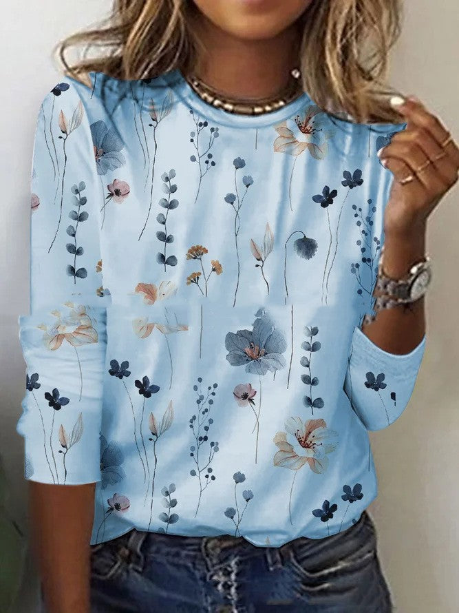 Long-sleeved Printed T-shirt Women's Ebay Independent Station myETYN