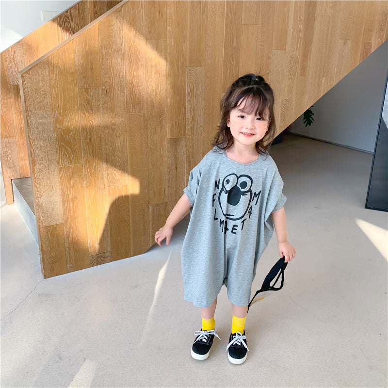 Loose Casual Short Sleeve Top Kids Long T-Shirt myETYN